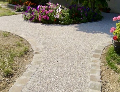 Aménagement d&rsquo;une jolie allée de jardin en pente